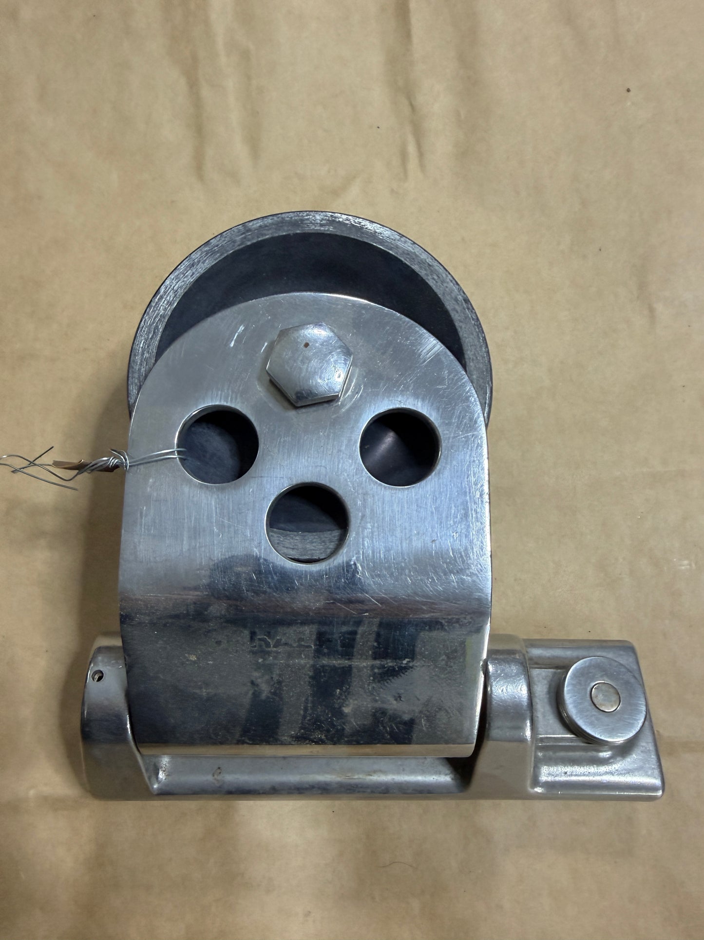 Large Schaefer Sheet Block - 3 1/2” Sheave - 2” Line Width -1 1/2” Track