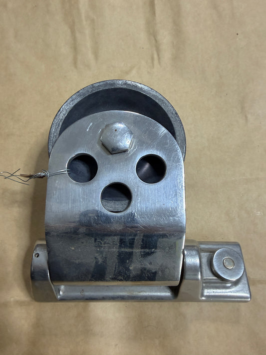 Large Schaefer Sheet Block - 3 1/2” Sheave - 2” Line Width -1 1/2” Track