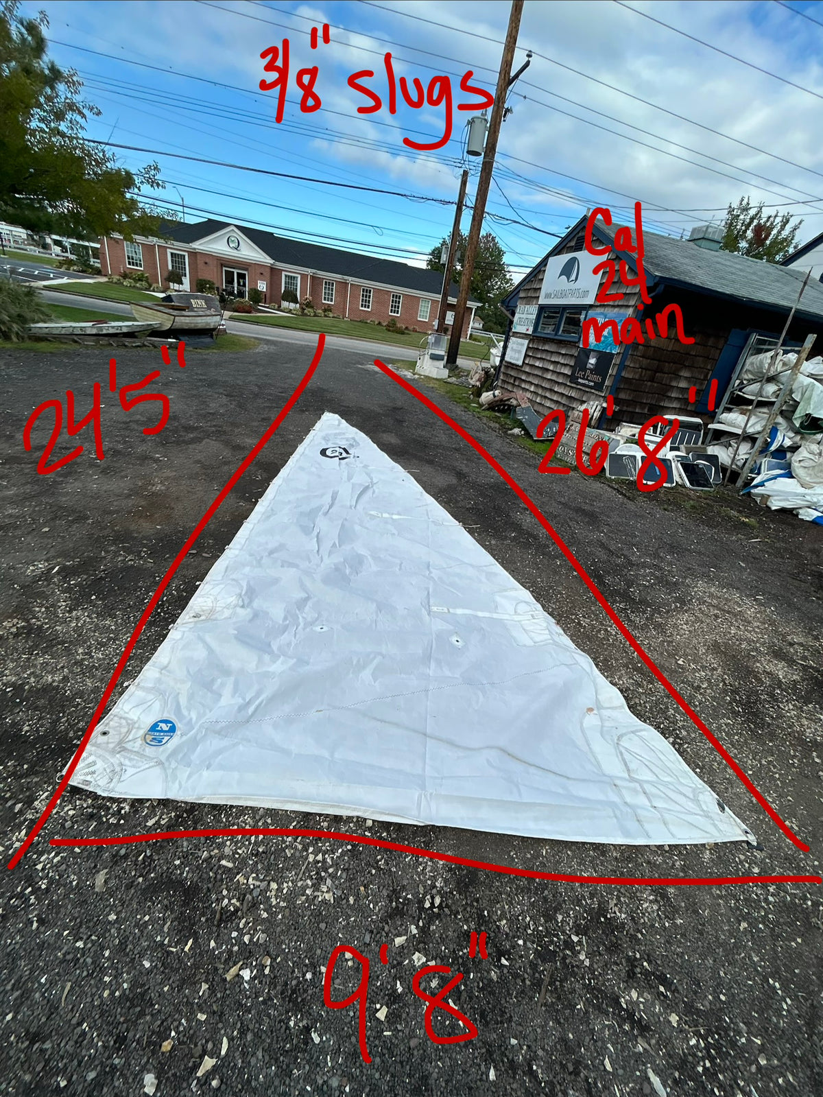 North Sails Cal 24 Mainsail 24’5” Luff 21’8” Leech 9’8” Foot