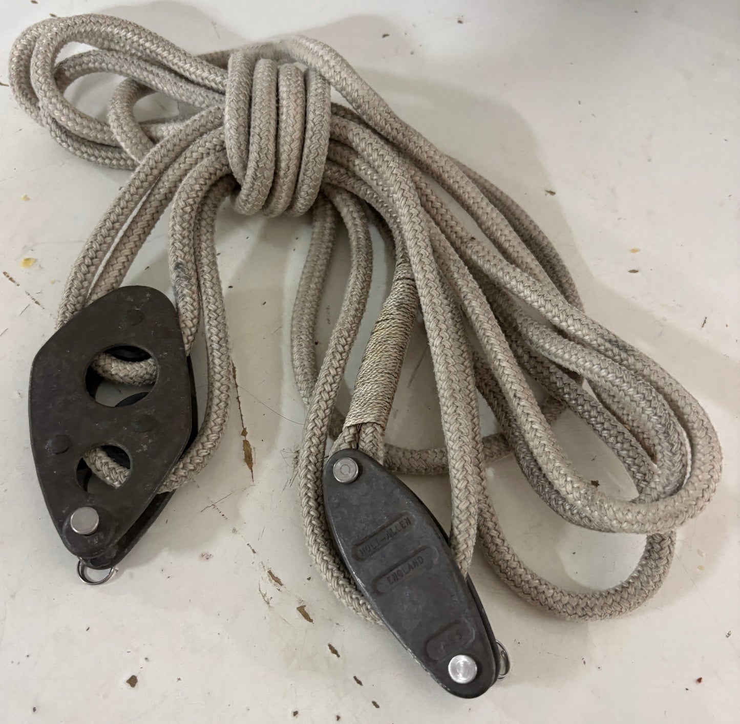 HOLT ALLEN #HA165/LZ, FIDDLE VANG BLOCK w/ JAMMER & 1/4" LINE