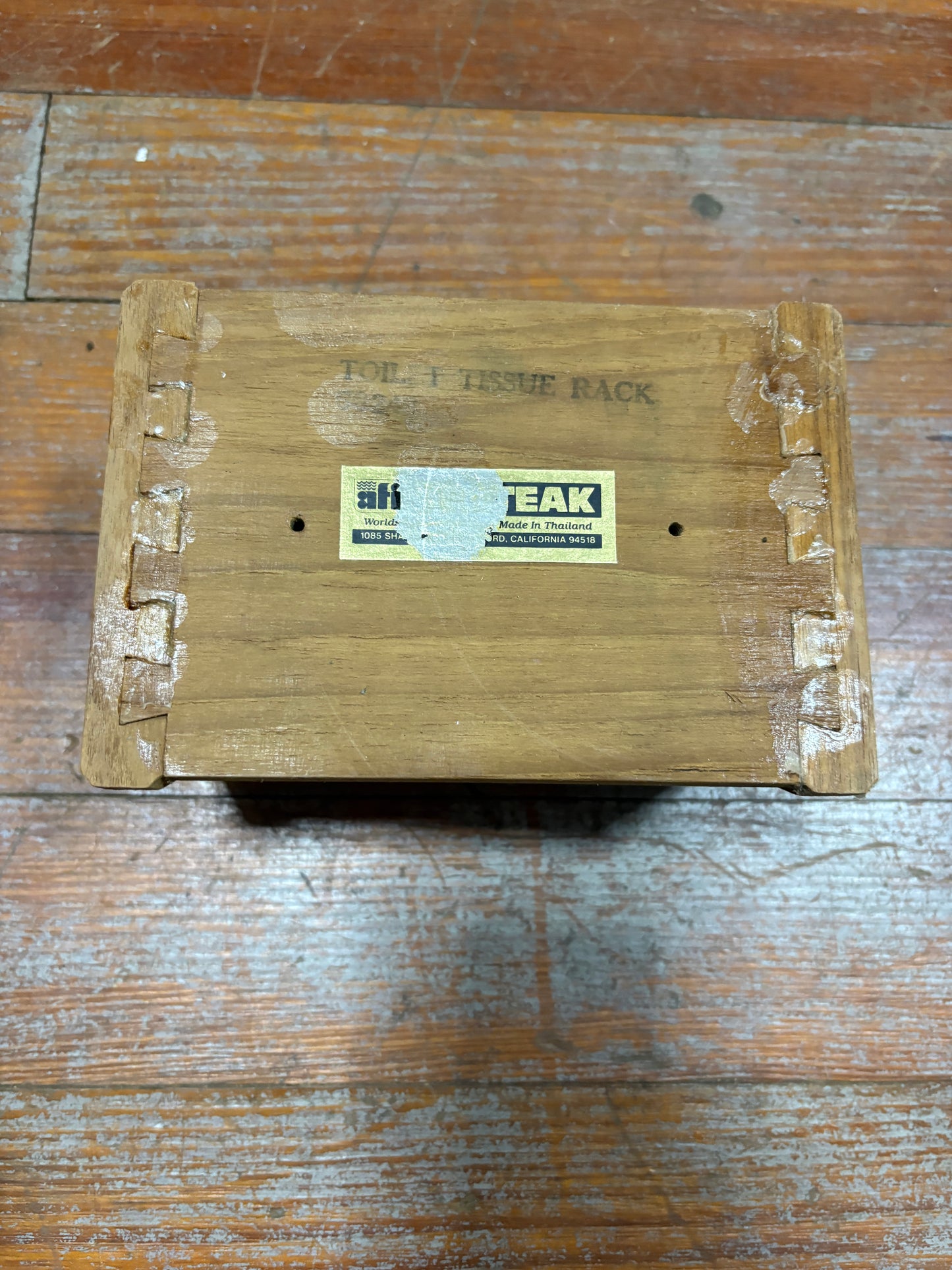 Teak Toilet Paper Holder