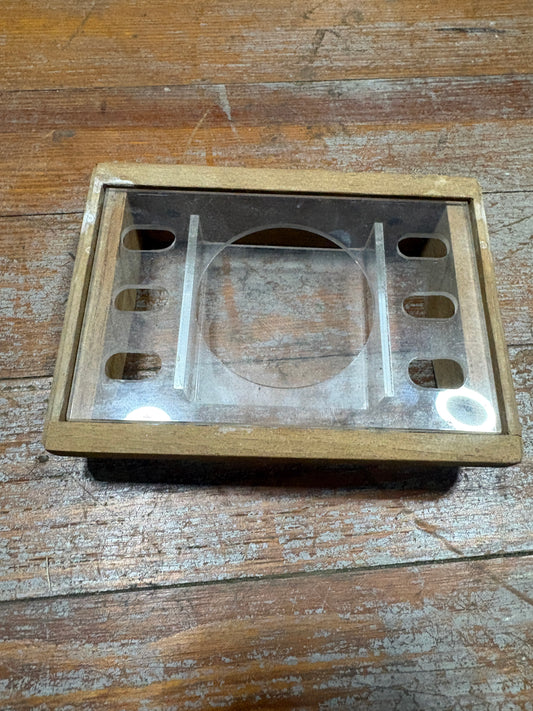 Teak Cup and Tooth Brush Holder