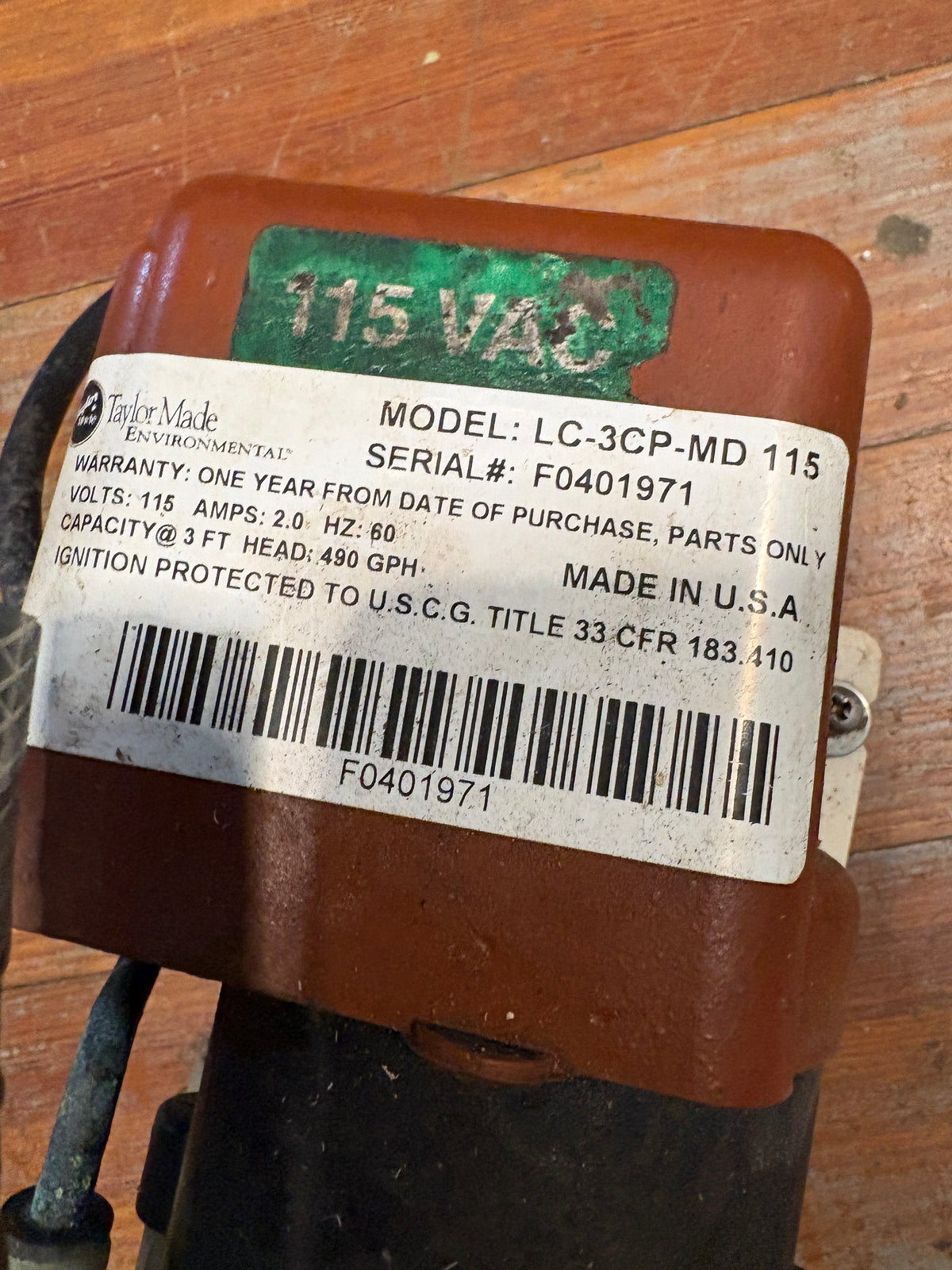 Taylor Made LC-3CP-MD Magnetic Drive Pump