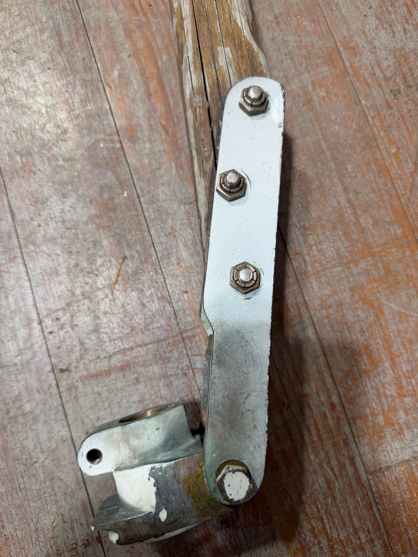 49" Slightly Curved Tiller Handle - Bronze Hardware - Pearson Ariel 26-- #22
