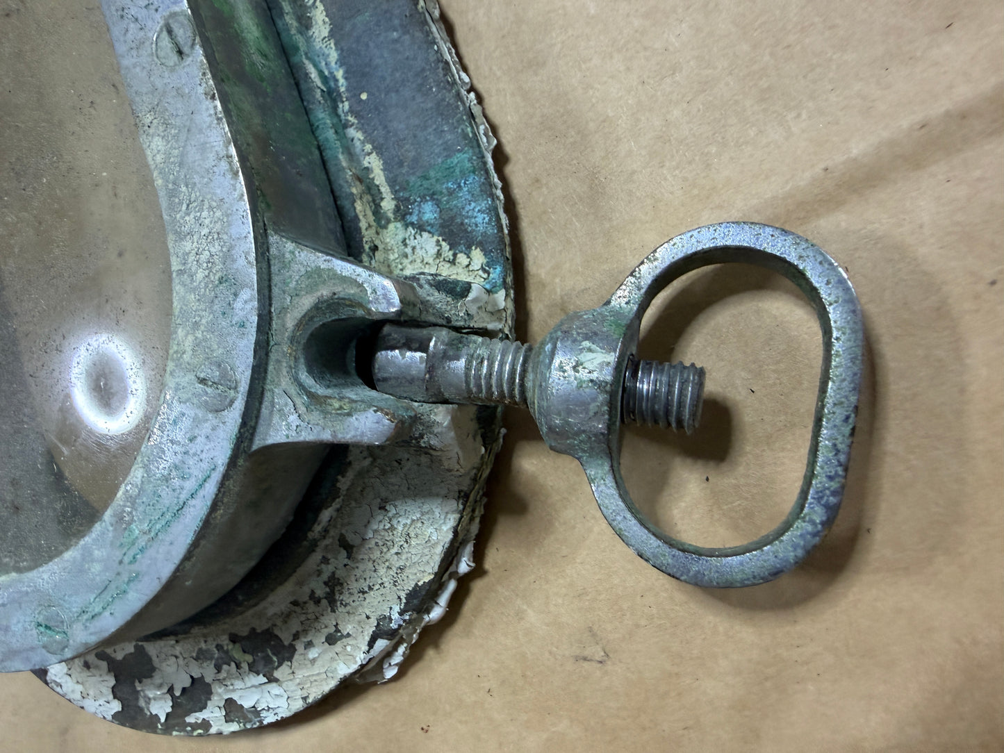 Chromed Bronze 9 1/2" x 4" Inside Diameter Opening Port Light / Port Hole With Screen and Plate