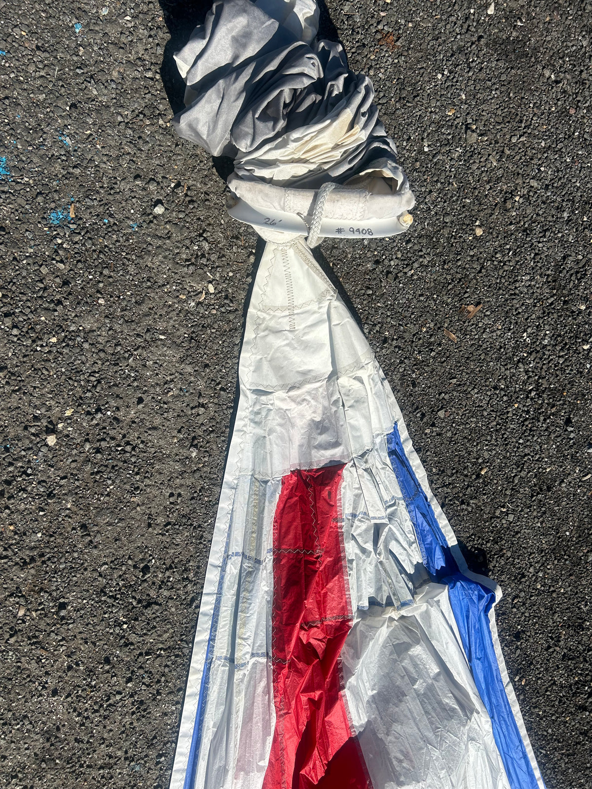 Asymmetrical Spinnaker w/ Sock – 25’2” x 21’7” x 14’4” Cal 24