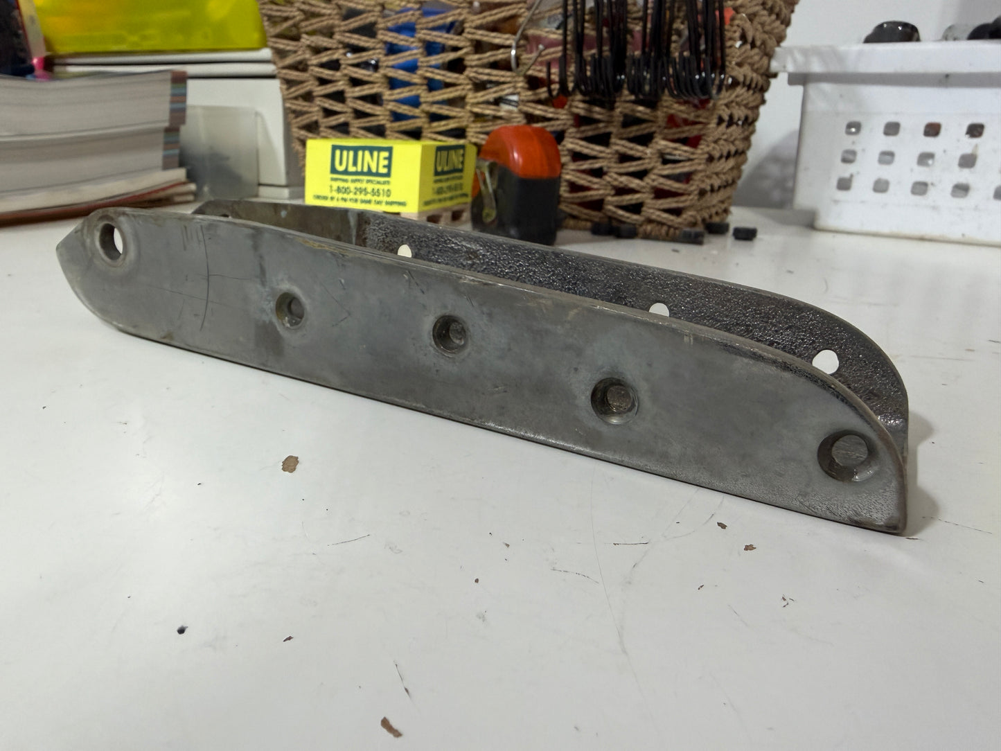 1 5/8" Wide x 9 3/8" Long Bronze Tiller Strap -- #15