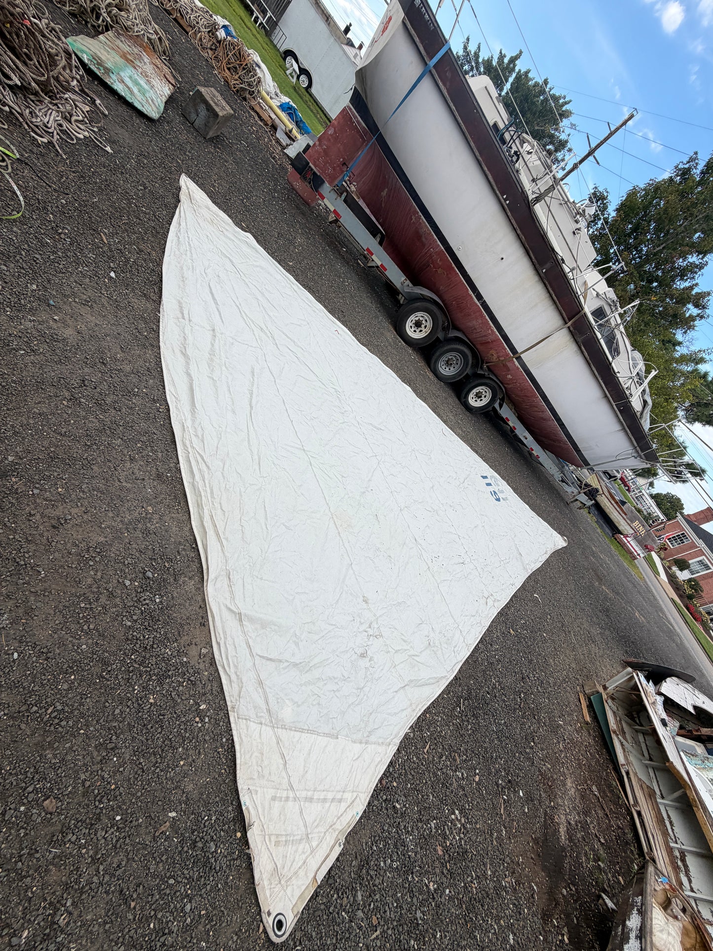 28'3" (3/16" Slide Side) x 27'4" x 16'3" - Hunter 25 Mainsail