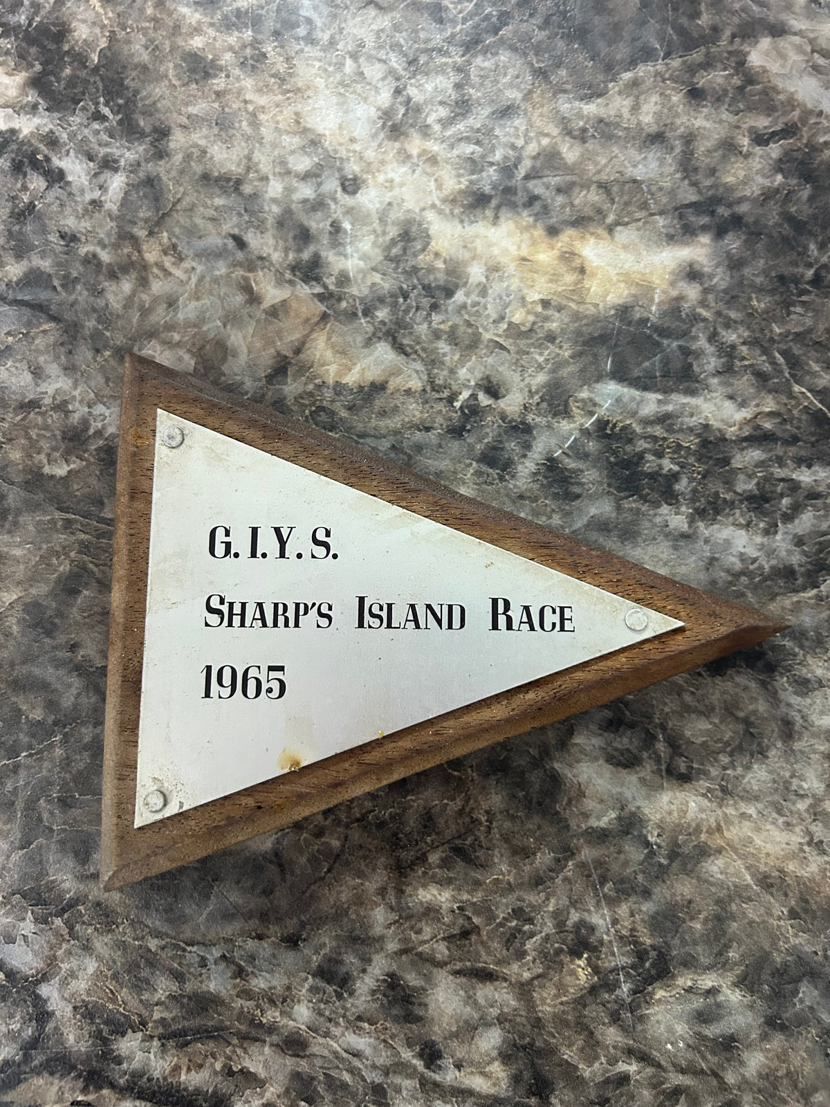 G.I.Y.S Sharps Island Race Triangular Plaque