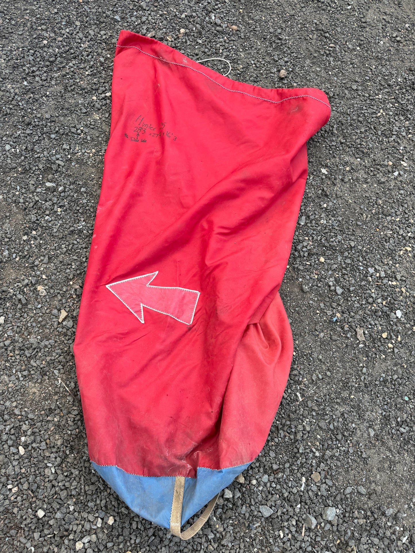 28'3" (3/16" Slide Side) x 27'4" x 16'3" - Hunter 25 Mainsail