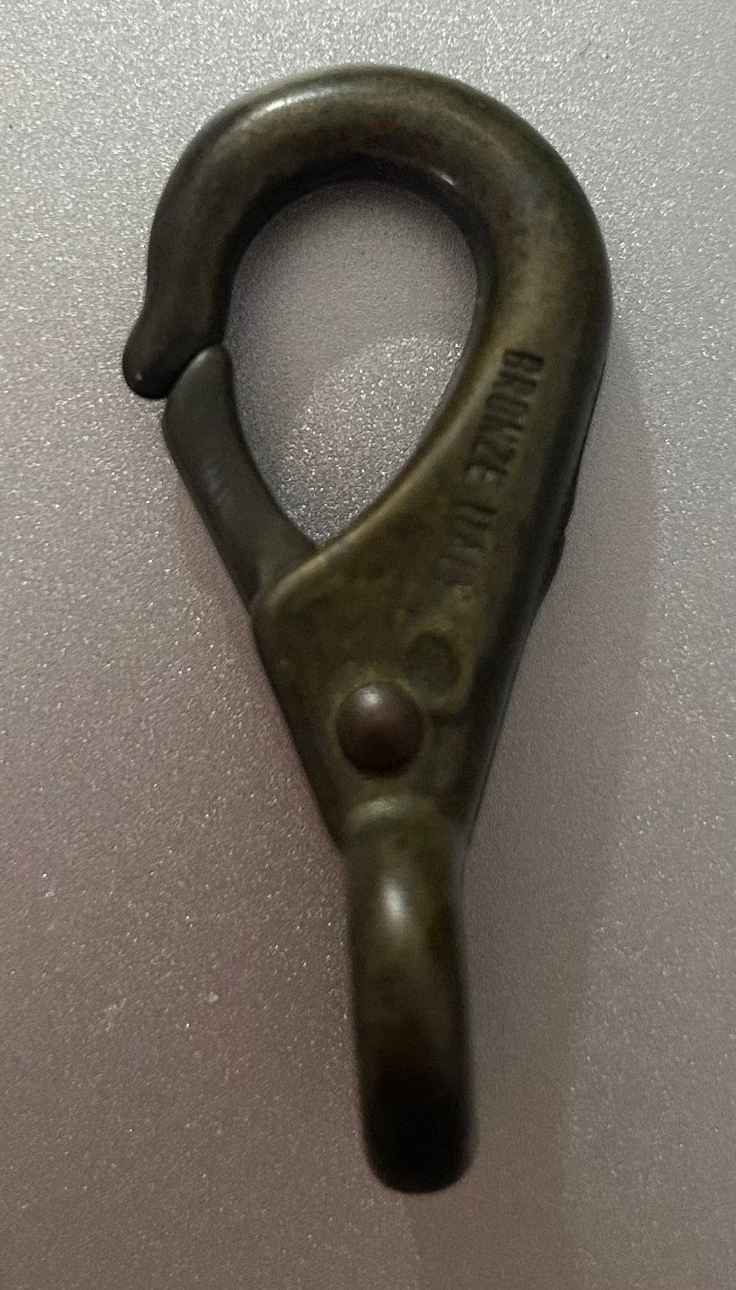 Small Solid Bronzed Fixed Bail Clip - 5/16" Eye