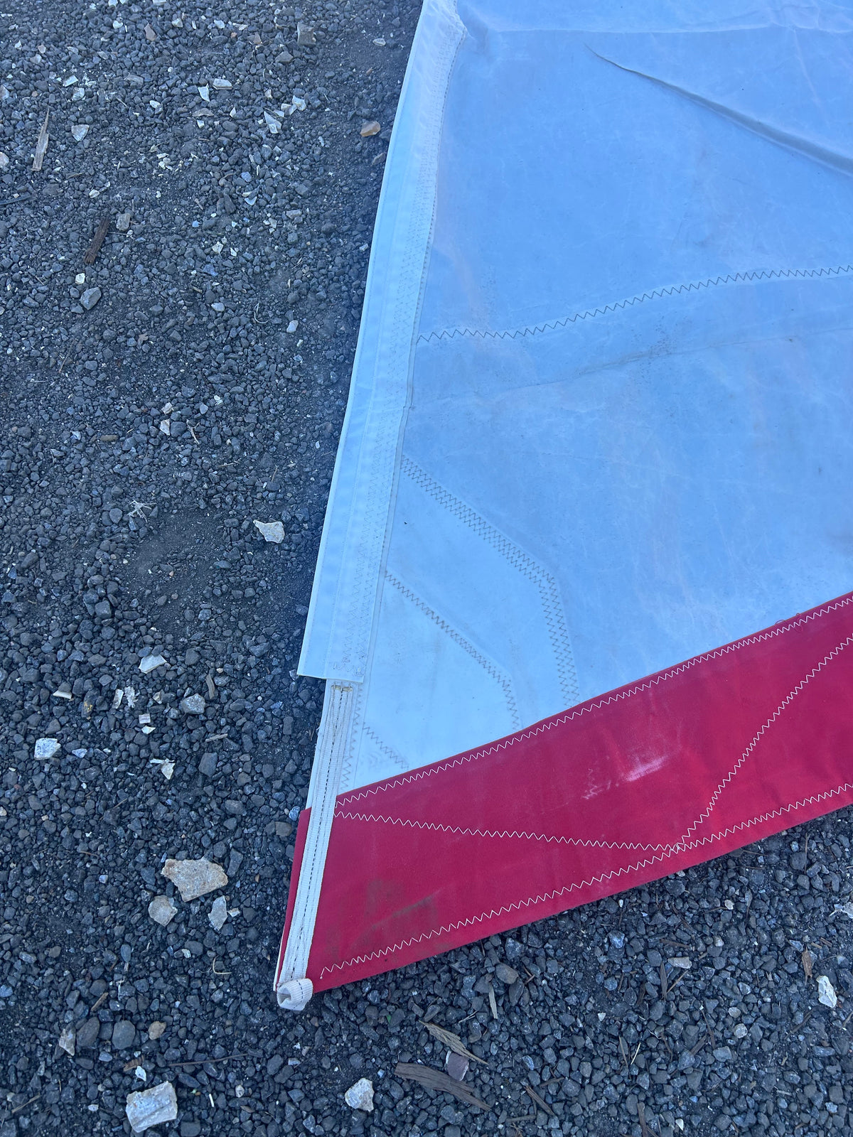 C&C26 Red and White Roller Furling / Furler Sail 21’3” x 19’3" x 6' 5"