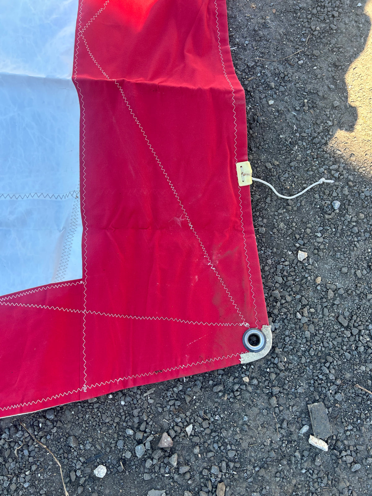 C&C26 Red and White Roller Furling / Furler Sail 21’3” x 19’3" x 6' 5"