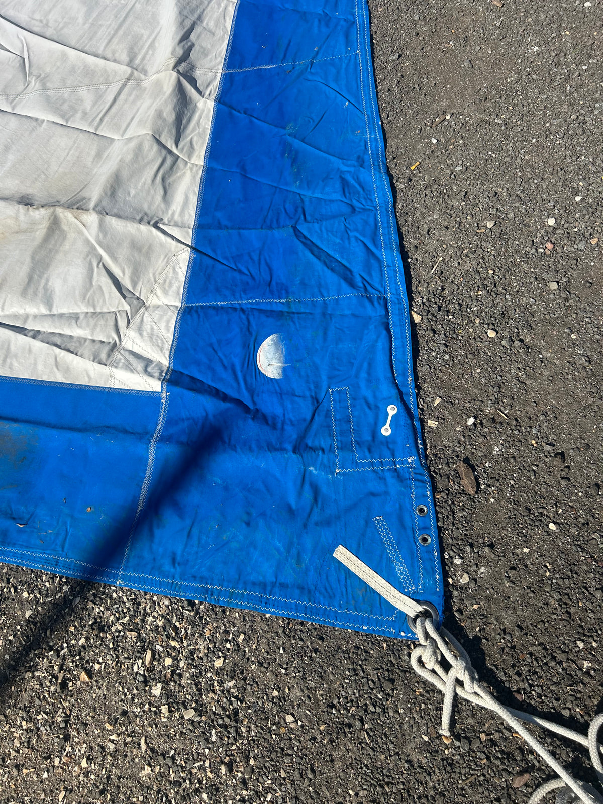 C&C26 Blue and White Roller Furling / Furler Sail 33' 9” x 31' 7" x 17' 4"