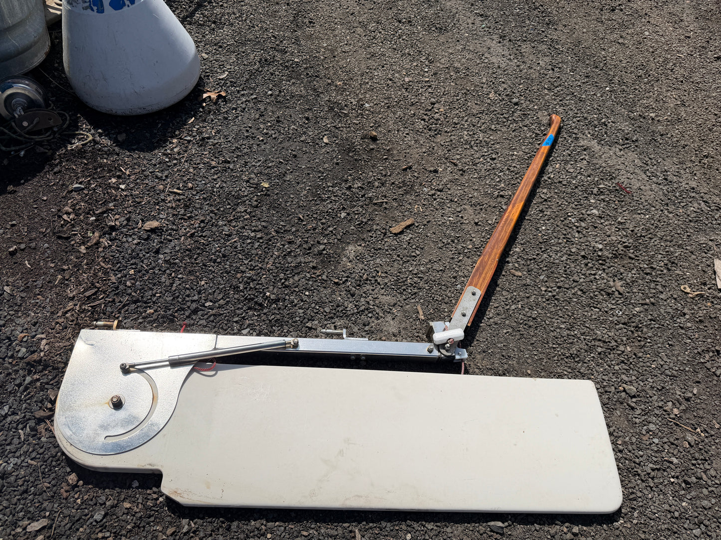 S2 7.0 Transom Mounted Kick Up Rudder and Wooden Tiller
