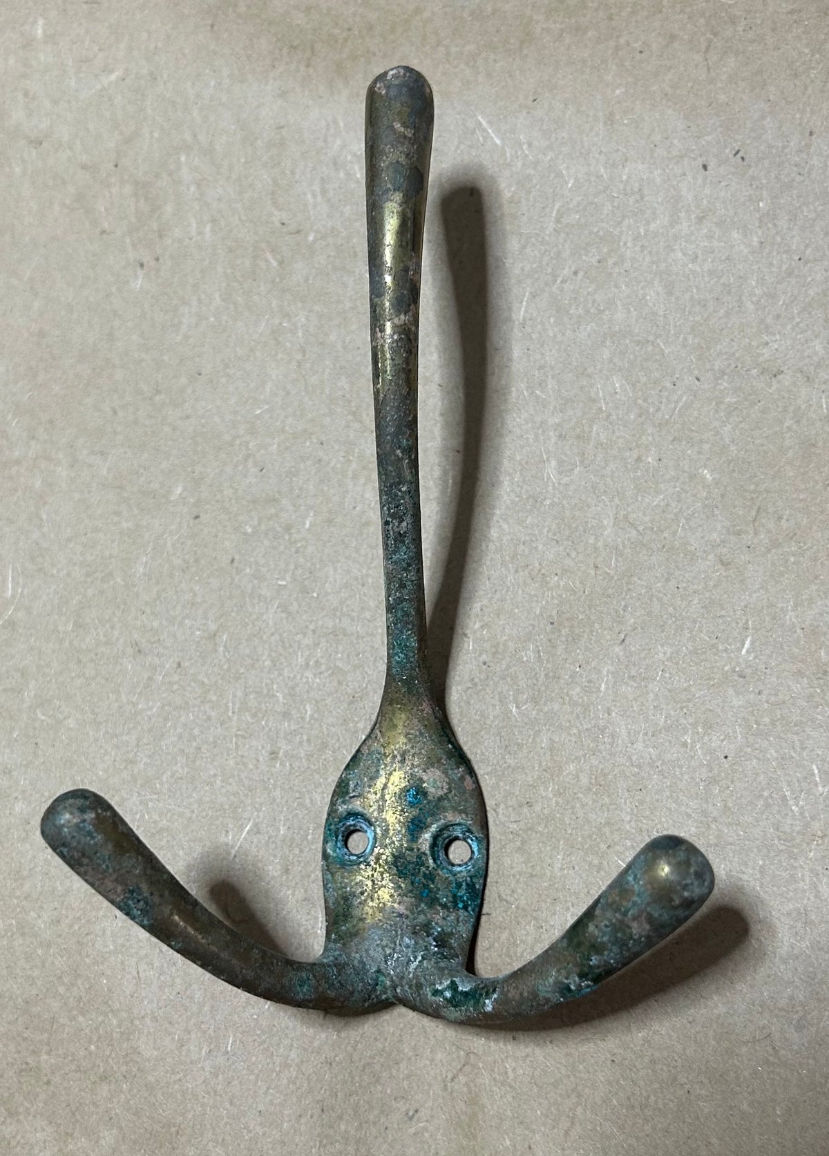 Brass Triple Hook Wall Mount - 5"