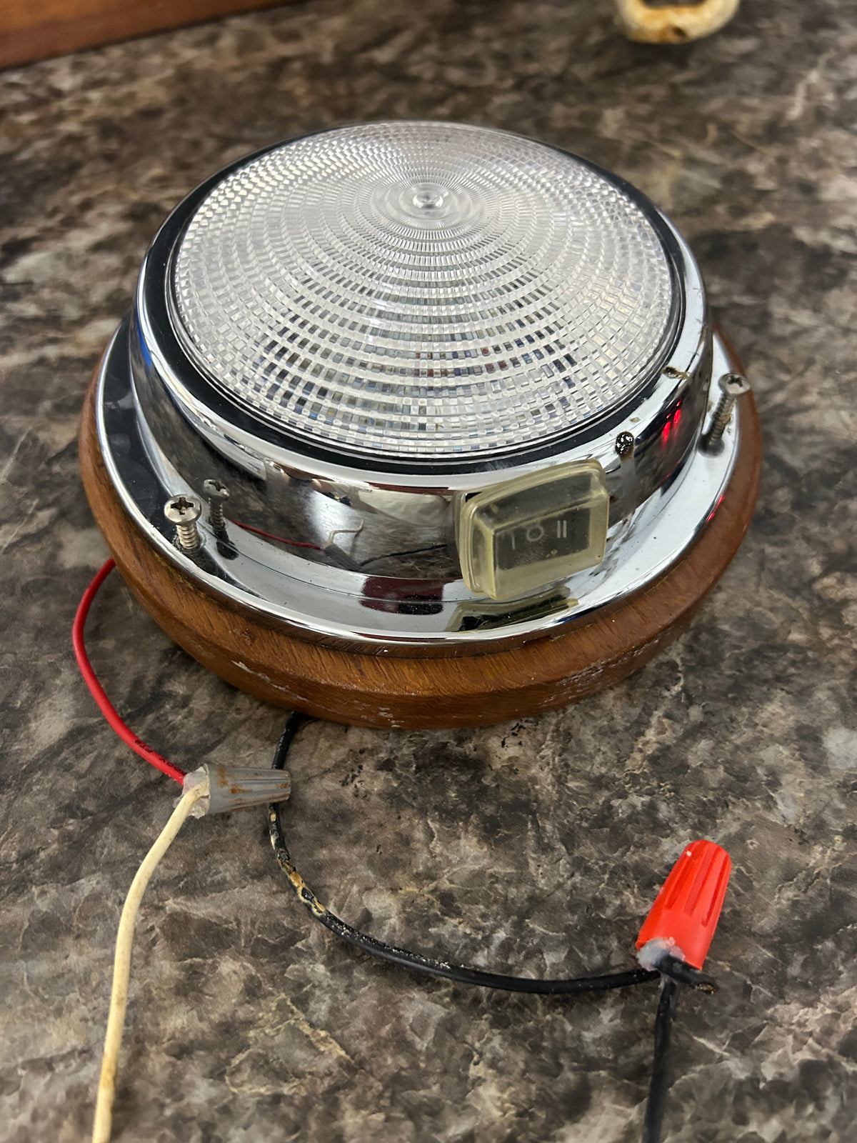 6" Chromed Interior light with Switch