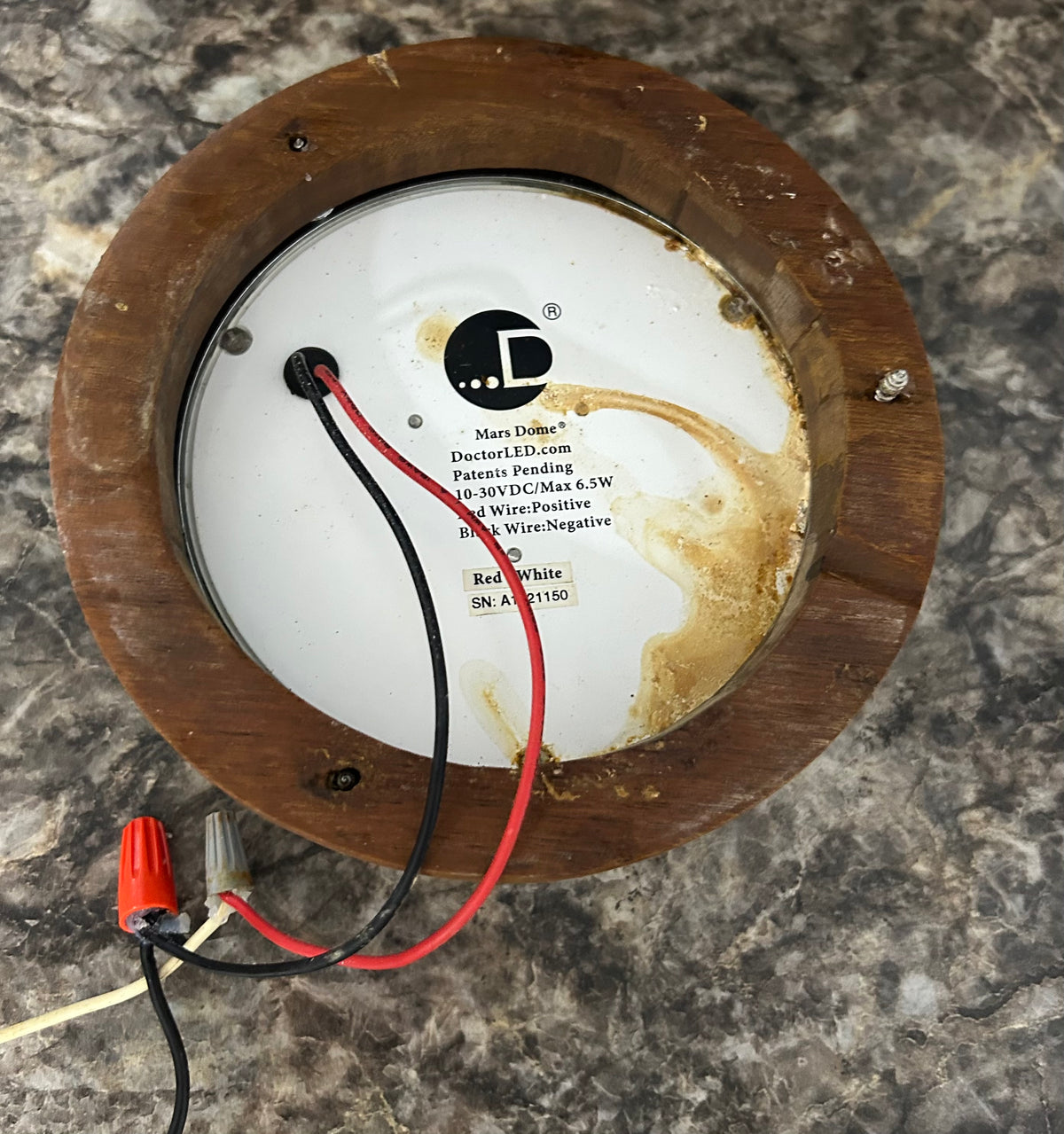 6" Chromed Interior light with Switch