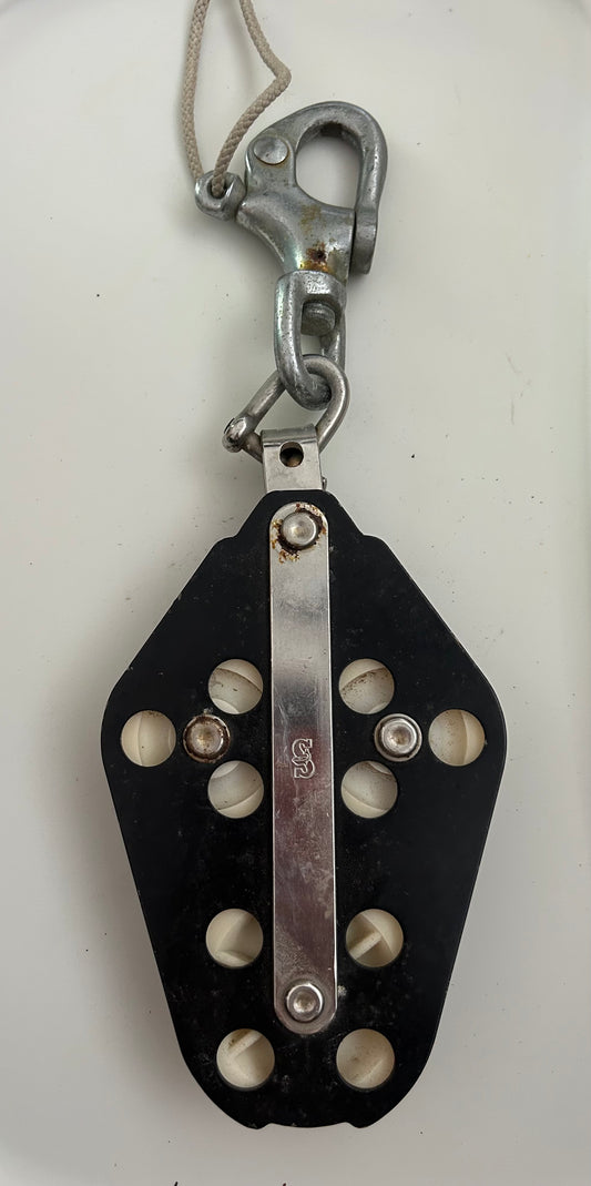 Schaefer Triple Fiddle Block W/ Extended Swivel Snap Shackle - 5/8" Line