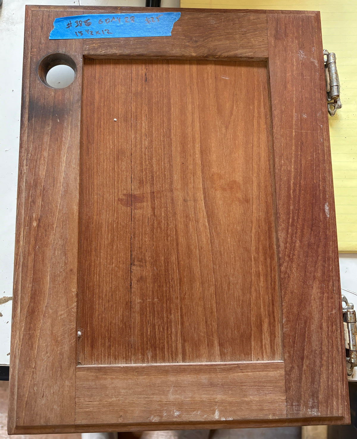 Teak Cabinet Door from Oday 28 15 1/2" x 12" #386