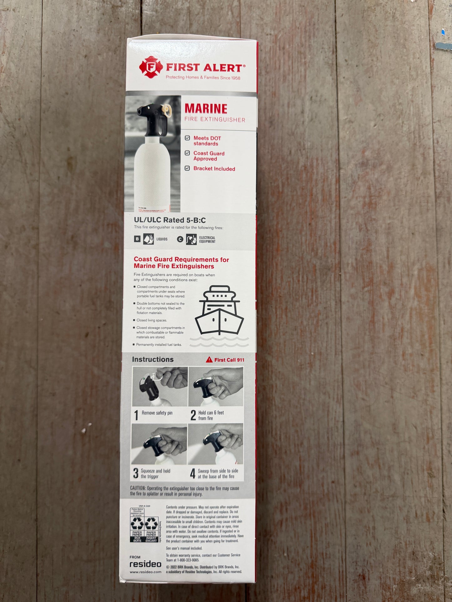 First Alert Marine Fire Extinguisher - NEW