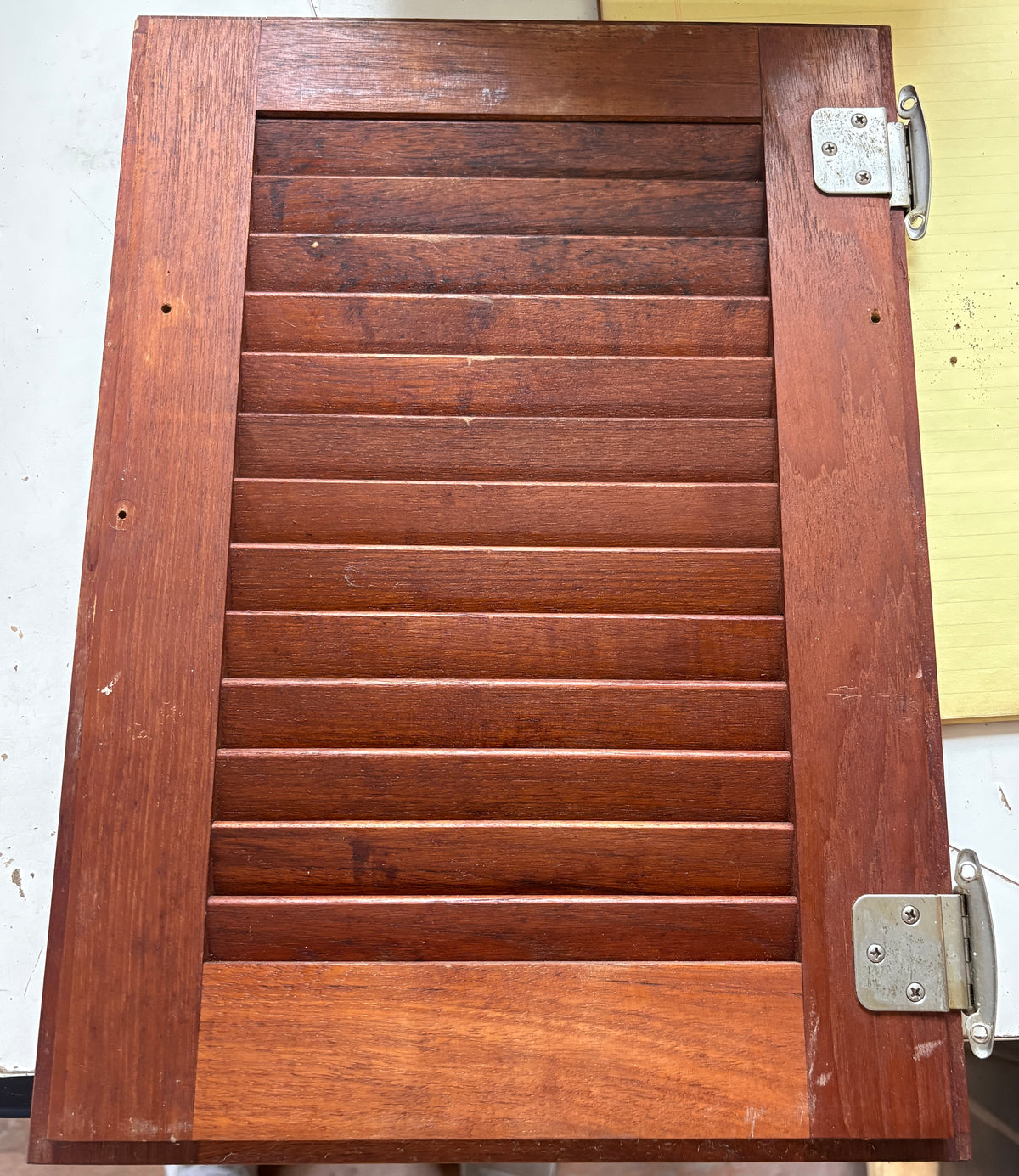 Teak Louvered Cabinet Door from Montgomery 23 17.5x12.5" #387