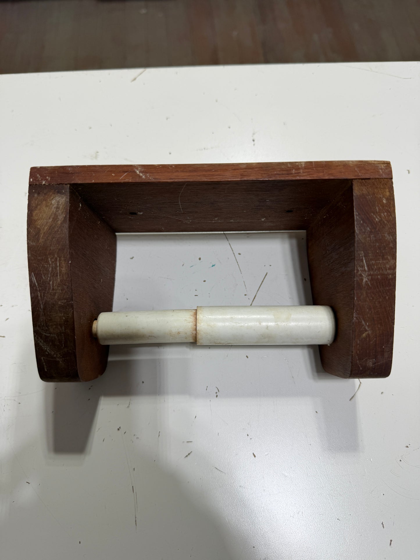 Teak Toilet Roll Holder