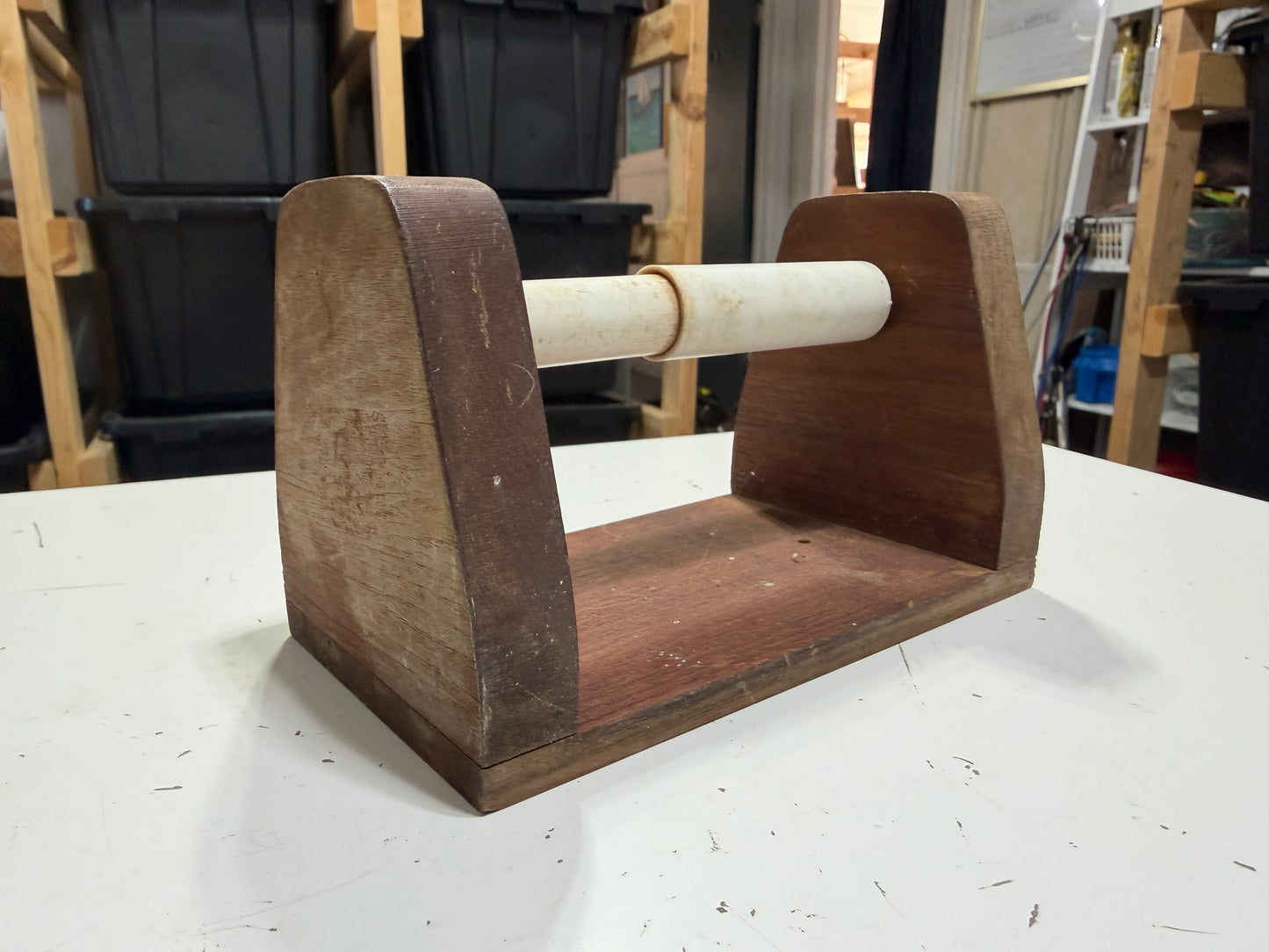 Teak Toilet Roll Holder
