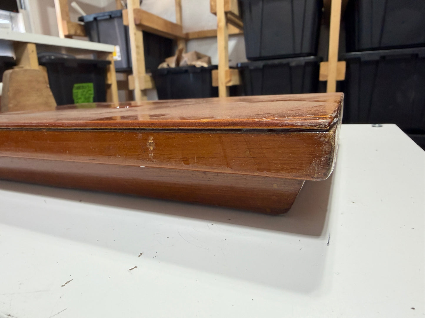 Teak Lid - Inside Diameter 12 3/4" x 7 3/4" -- #296