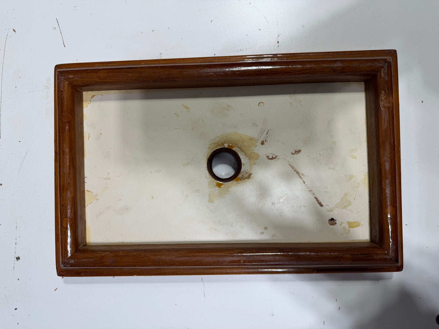 Teak Lid - Inside Diameter 12 3/4" x 7 3/4" -- #296