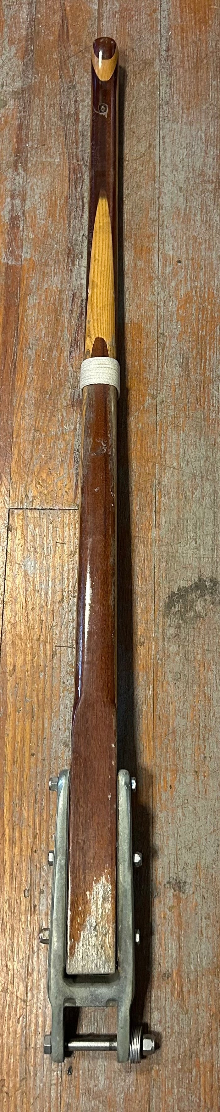 46" Teak Tiller Handle with bronze hardware - Pearson 27