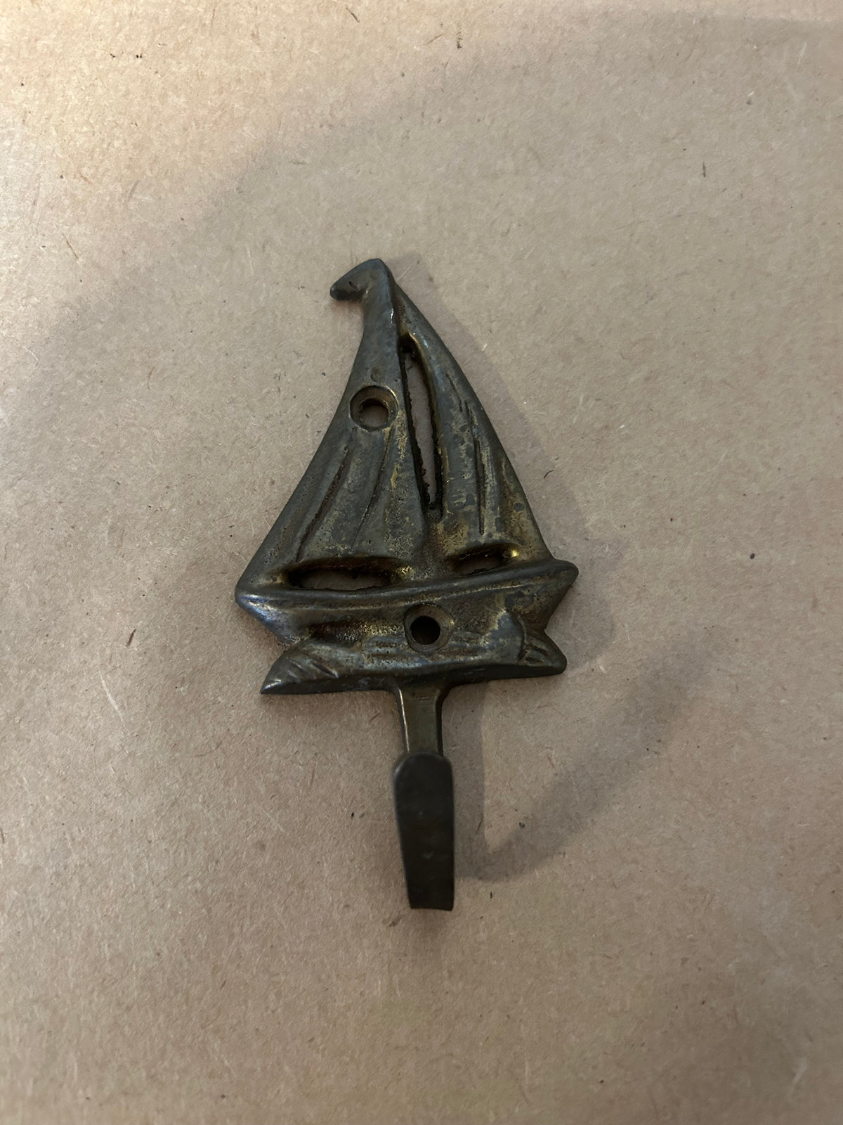 Brass Sailboat Hook - 3 1/2" Long
