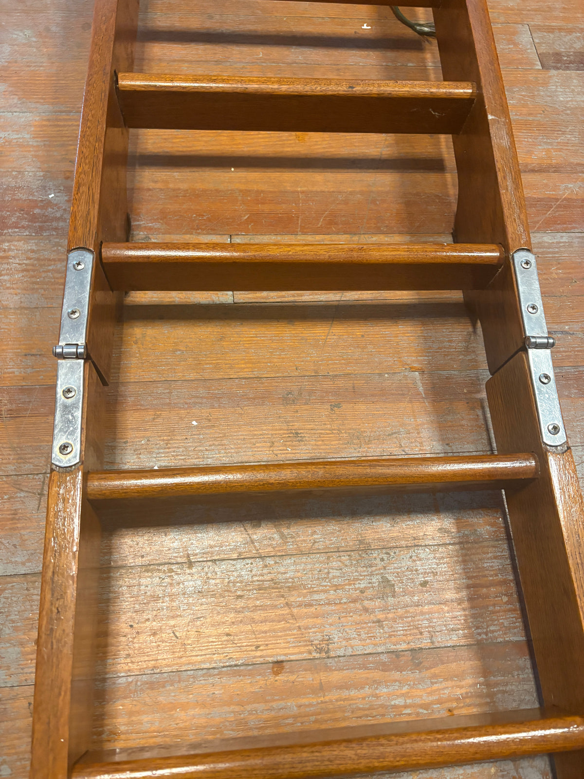 Teak Folding Ladder 63x15 1/8" overall