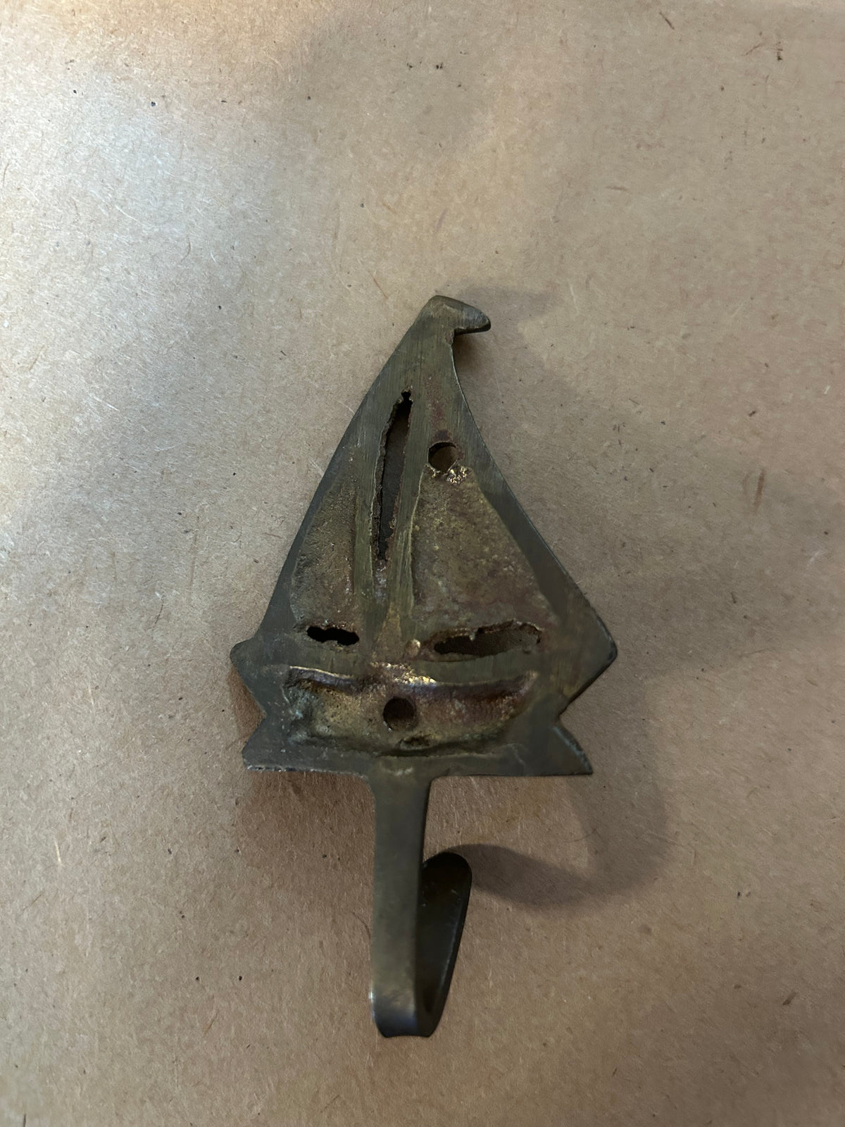 Brass Sailboat Hook - 3 1/2" Long