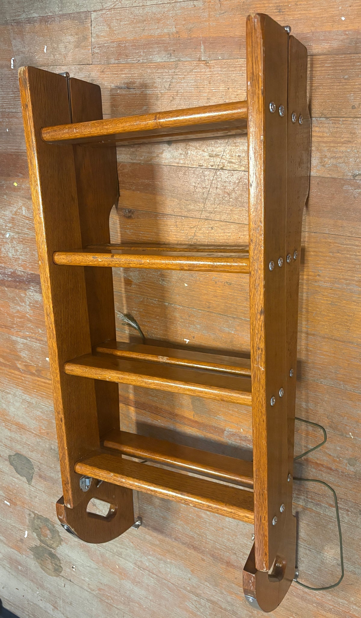 Teak Folding Ladder 63x15 1/8" overall