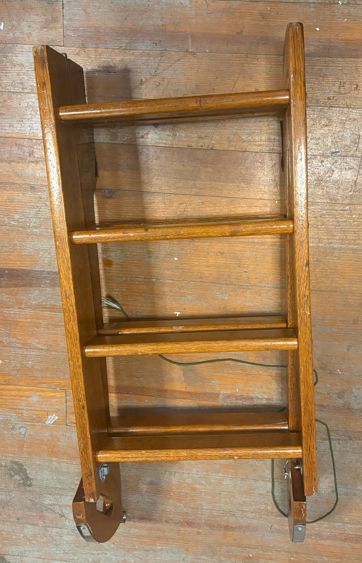Teak Folding Ladder 63x15 1/8" overall