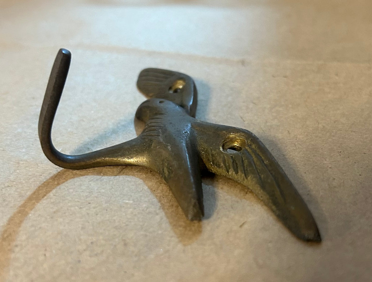 Brass Seagull Hook - 3 1/2" Long