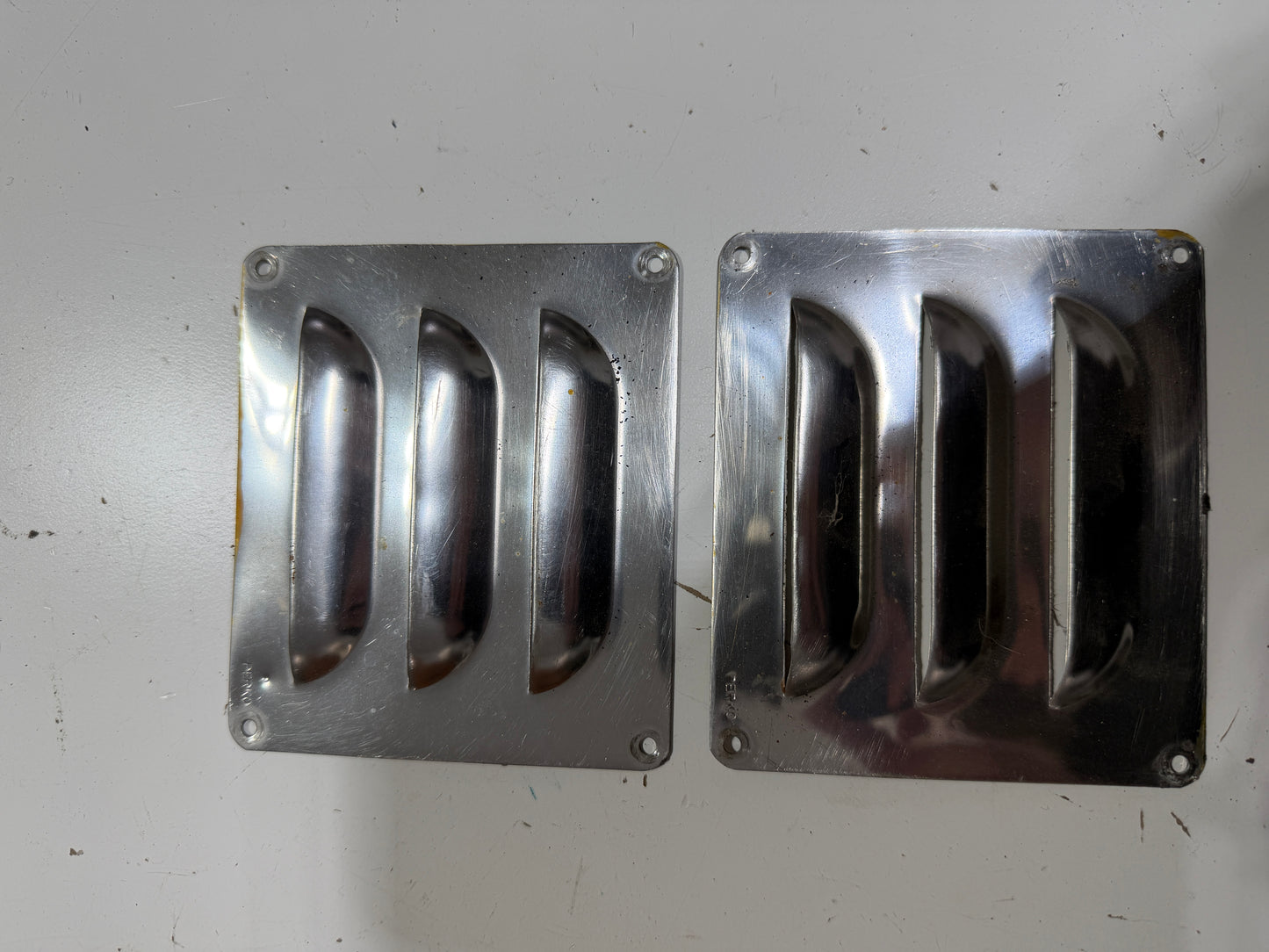 PAIR Stainless Steel Vent Covers - 4" x 3 1/2"