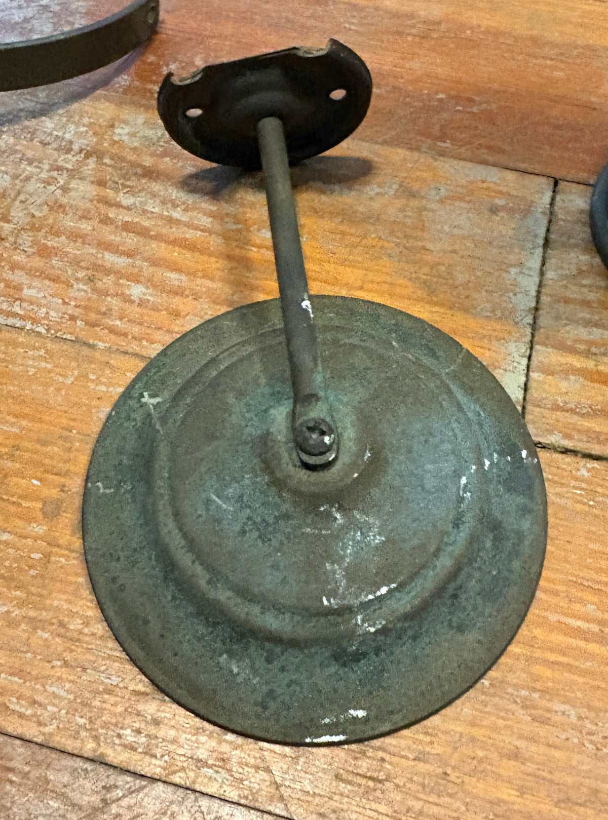 Vintage Oil Lamp 11" Tall with Deflector and Gimbal Mount