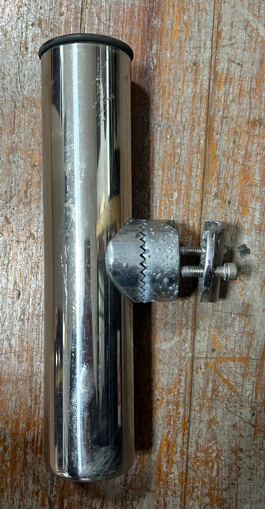 9" Stainless Steel Rod Holder with adjustable mounting bracket