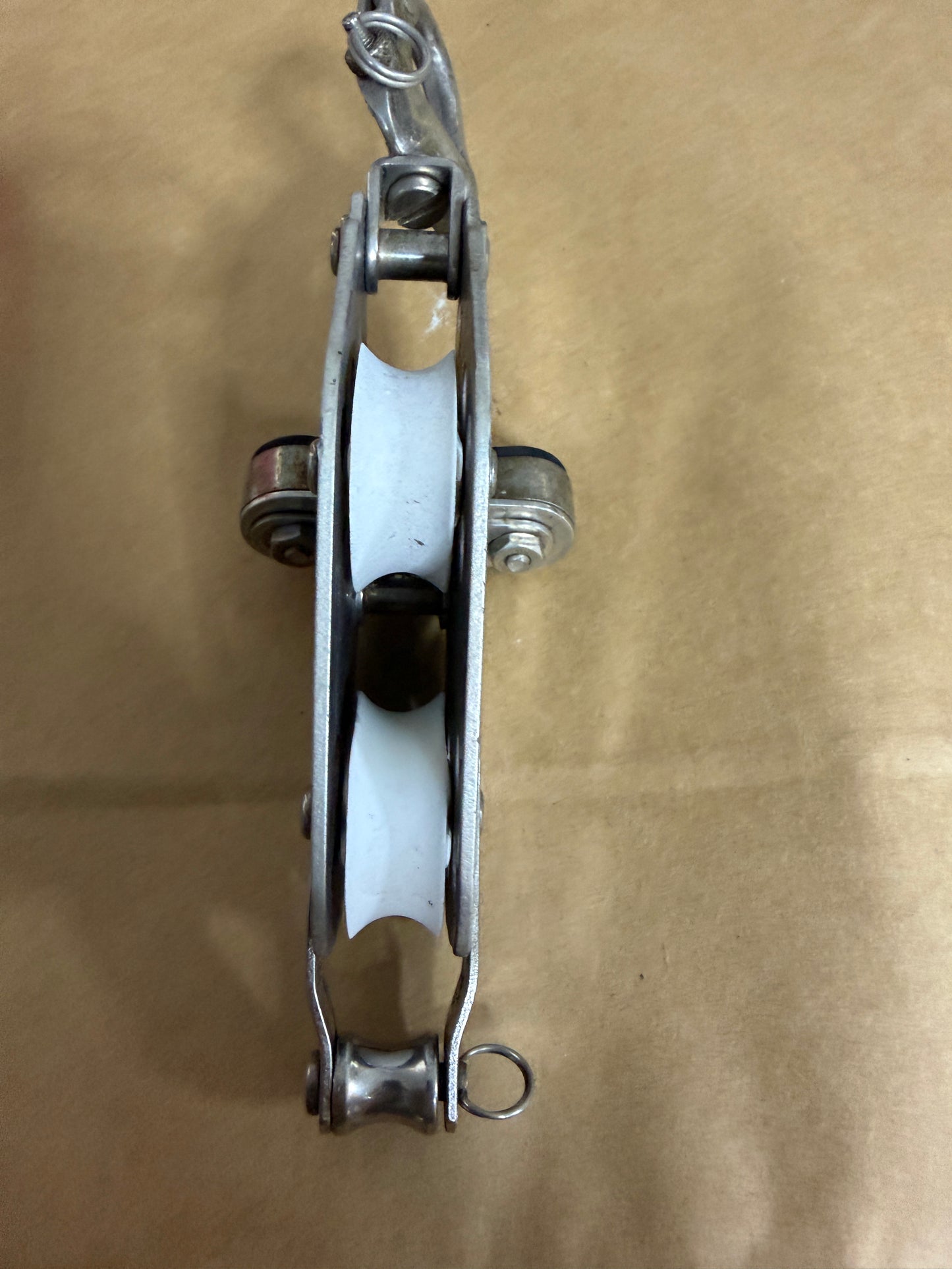 Schaefer Swivel Fiddle Block With Cam Cleat, Shackle & Becket - 7/16" Line