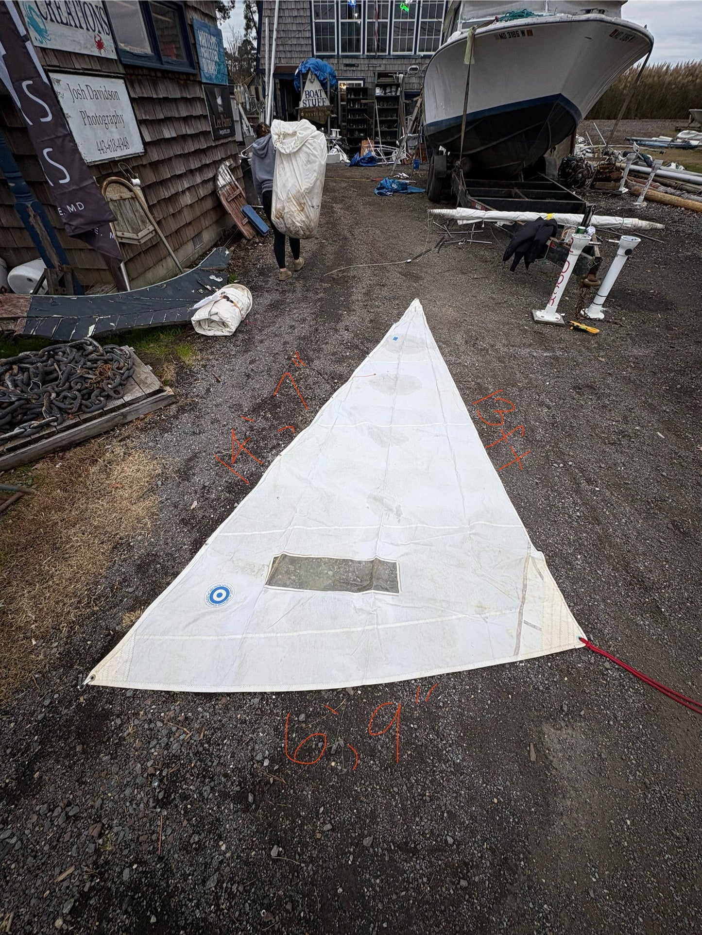 Small Jib Sail - 14'7" x 13' x 6'9" - Catalina 34