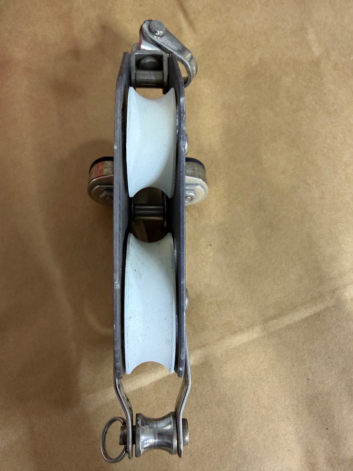 Schaefer Swivel Fiddle Block With Cam Cleat & Becket - 7/16" Line
