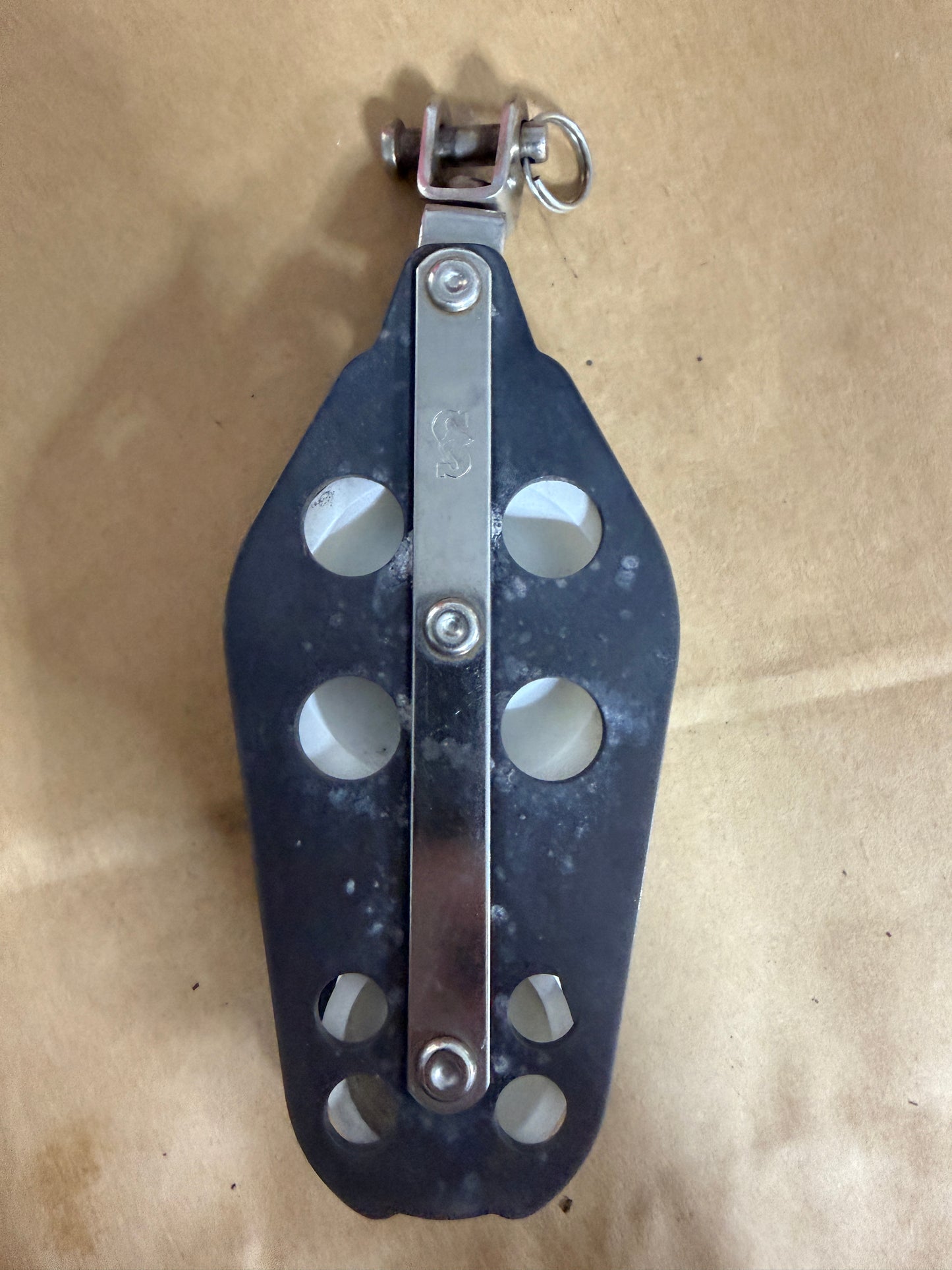 Schaefer Swivel Fiddle Block - 2 1/8" & 1 1/4" Sheaves - 3/8" Line