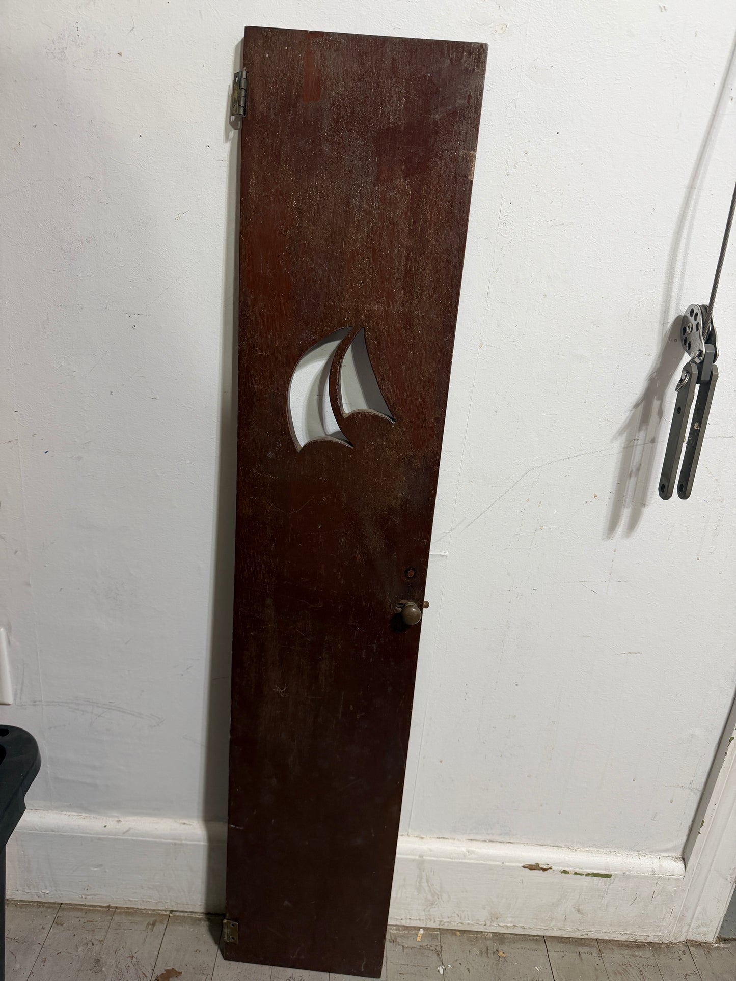 46 1/4" Tall x 9 1/4" Wide - Sailboat Cutout Interior Door - OFF Dickerson 35 -- #304