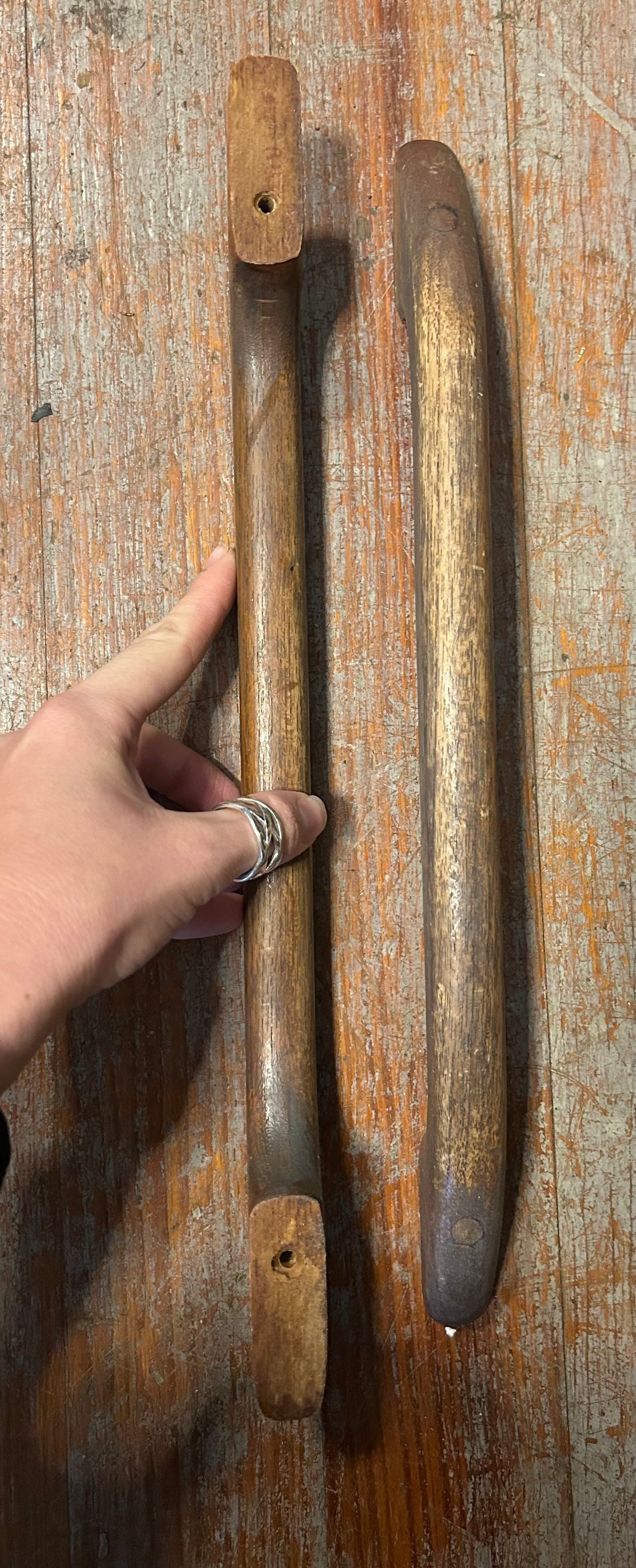 PAIR Teak Handrail 15 5/8"