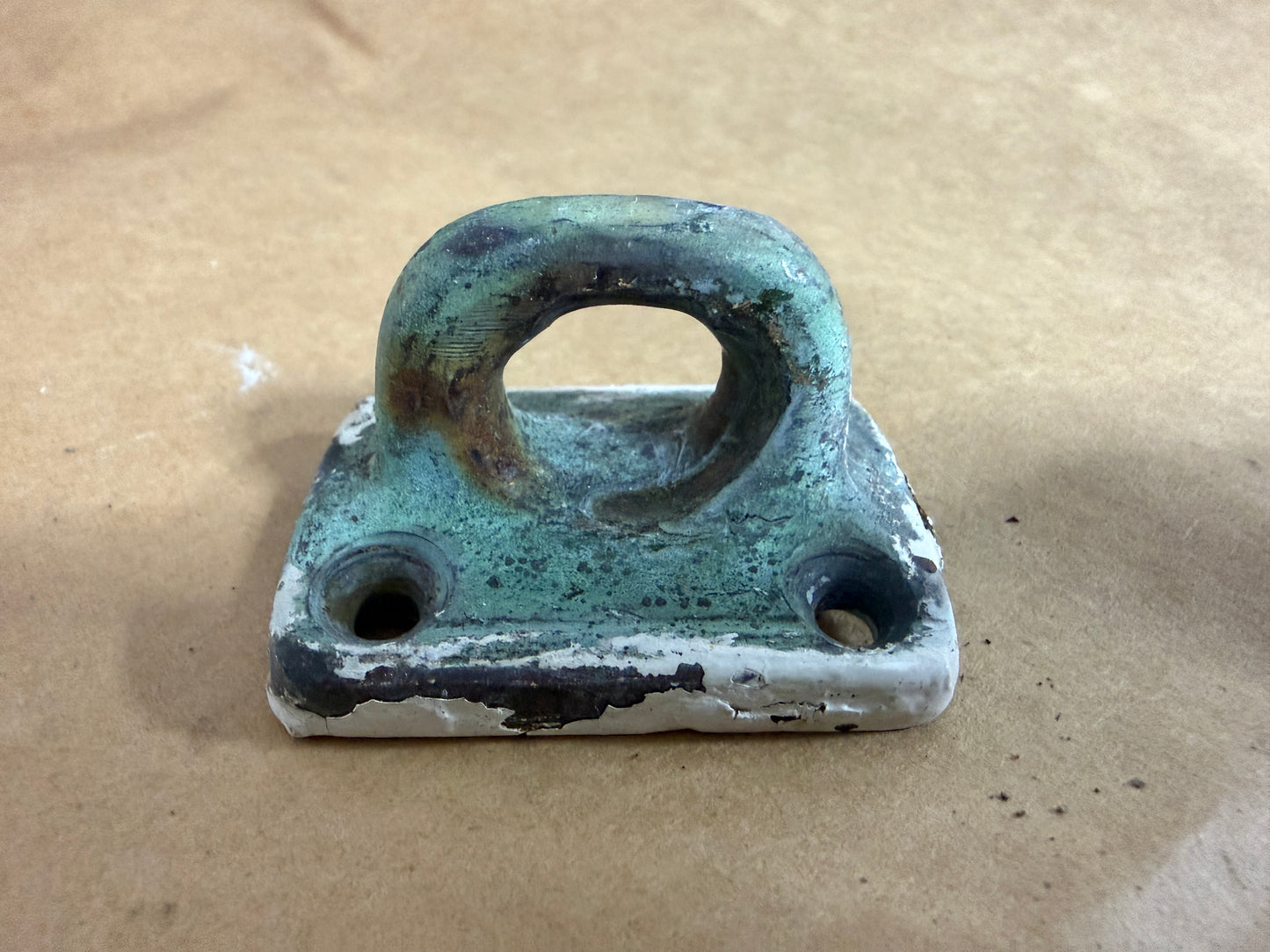 Bronze Mast Ring / Pad Eye - Slightly Curved Base - 5/8" x 1/2" Eye