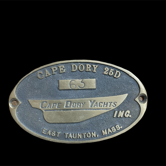 Cape Dory 25D Builders Plate Hull #63
