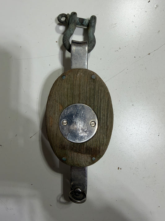 2 1/4" Bronze Sheave Single Block With Beckett - 7/16" Line