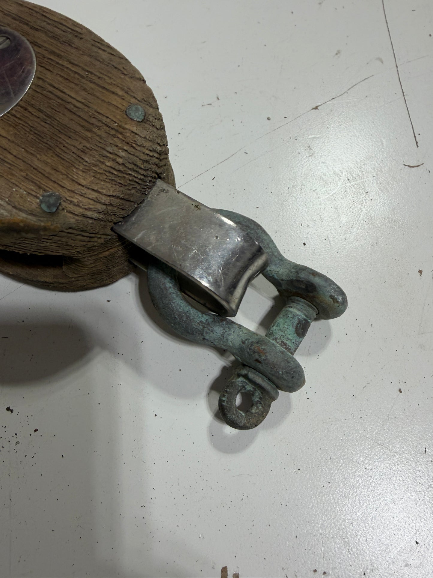 2 1/4" Bronze Sheave Single Block With Beckett - 7/16" Line